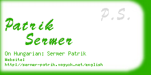 patrik sermer business card